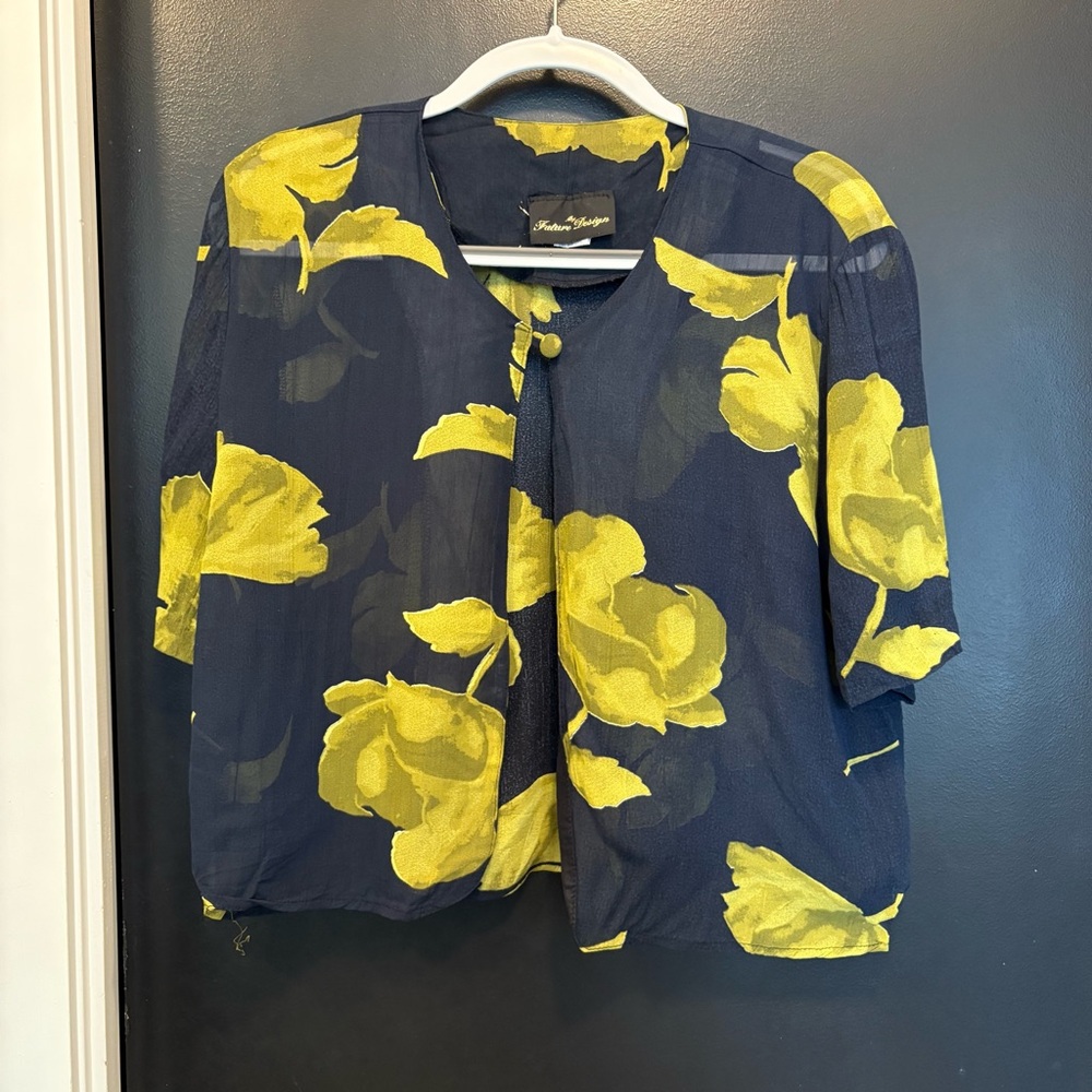 Vintage Floral Button Blouse Top